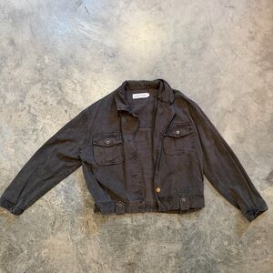 ActionWear Grey/Green Cropped Utility Jacket